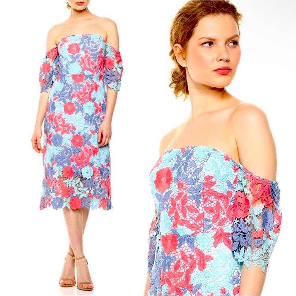 Sam Edelman, Size 8, Floral illusion dress